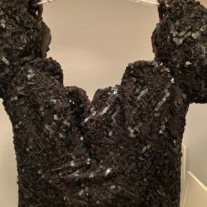 Women's Black Sequin Dress, Size 12